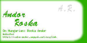 andor roska business card